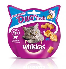 Лакомство для кошек Whiskas Duo Treats c лососем и сыром 40 г
