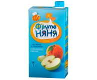 Детское питание сок яблочно-персиковый с мякотью без сахара Фрутоняня 500 мл