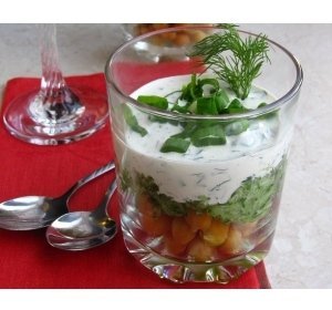 Салат с бобовыми и йогуртом